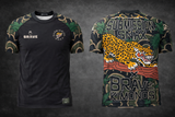 Brave Kimonos X Submission Snax  Jaguar Rash Guard short sleeve