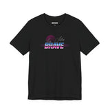 Brave Retro Sunset Tee — 'Be Brave' Vintage 80s Motivational T-Shirt