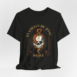 Brazilian Jiu Jitsu Skull Tee — "Brave" Martial Arts Graphic Shirt