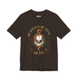 Brazilian Jiu Jitsu Skull Tee — "Brave" Martial Arts Graphic Shirt