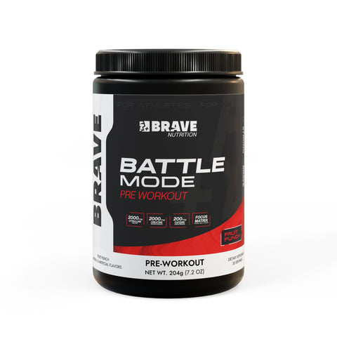 Brave Battle Mode Pre-Workout Supplement, Fruit Punch (204g, 7.1oz)