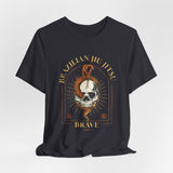 Brazilian Jiu Jitsu Skull Tee — "Brave" Martial Arts Graphic Shirt