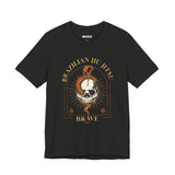Brazilian Jiu Jitsu Skull Tee — "Brave" Martial Arts Graphic Shirt