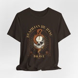 Brazilian Jiu Jitsu Skull Tee — "Brave" Martial Arts Graphic Shirt