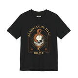 Brazilian Jiu Jitsu Skull Tee — "Brave" Martial Arts Graphic Shirt