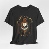 Brazilian Jiu Jitsu Skull Tee — "Brave" Martial Arts Graphic Shirt