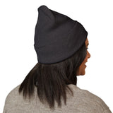 Embroidered Crown Stripe Beanie — Classic Cuffed Winter Hat