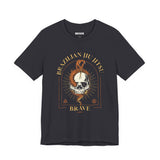 Brazilian Jiu Jitsu Skull Tee — "Brave" Martial Arts Graphic Shirt