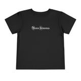 Toddler Tee — Angel Wings Graphic "Brave Rumors" Gothic Design