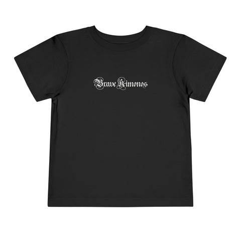 Toddler Tee — Angel Wings Graphic "Brave Rumors" Gothic Design