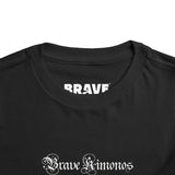 Toddler Tee — Angel Wings Graphic "Brave Rumors" Gothic Design