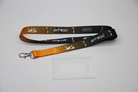 PBJJF Lanyard with Badge Holder – Black & Gold Gradient